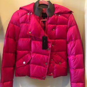 BCBG MAXAZRIA pink puffer jacket